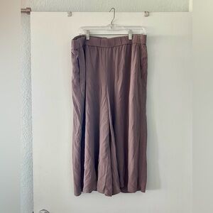 Eileen Fisher Pure Silk Dusty Mauve Calf-Length Pants